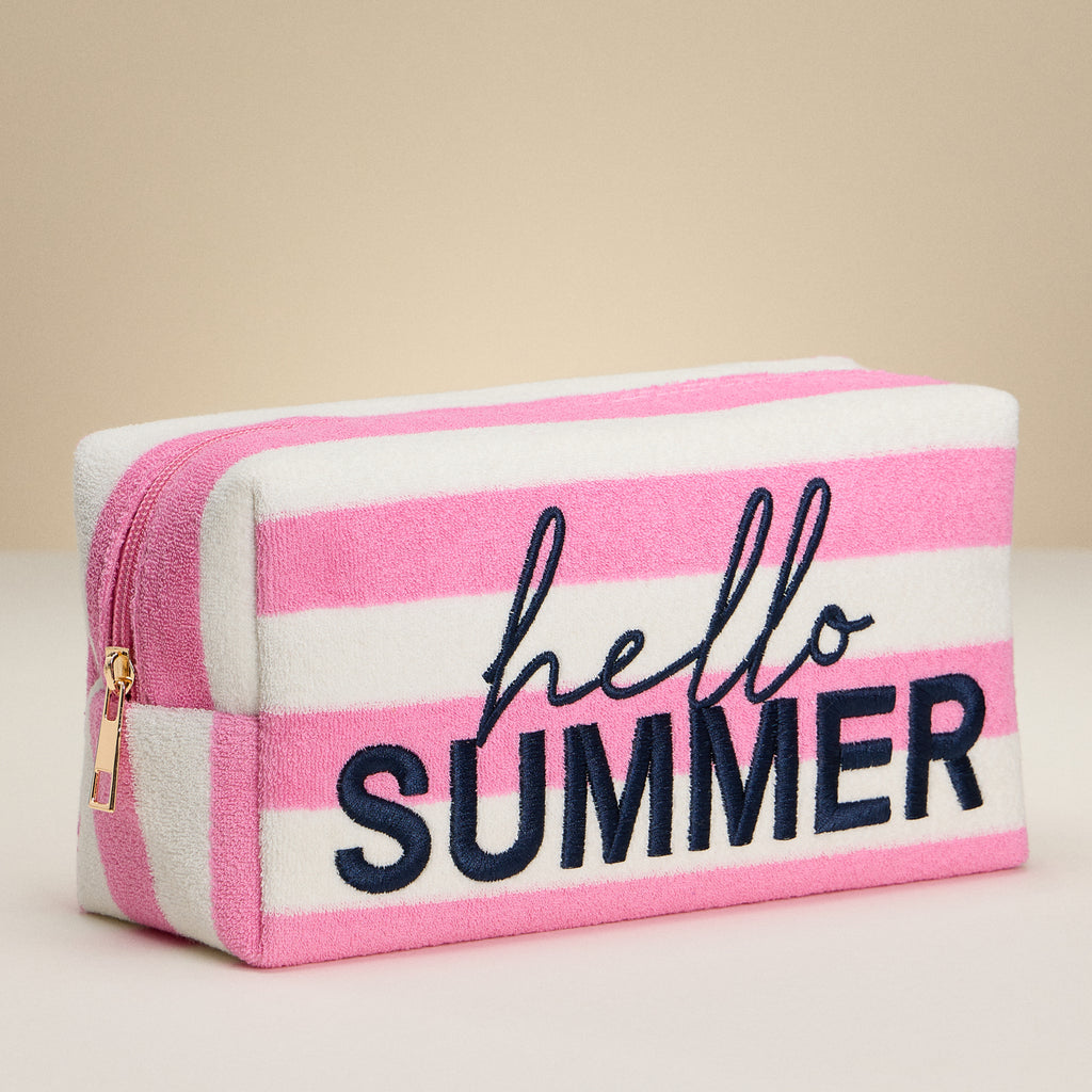 Hello Summer Terry Cloth Pouch